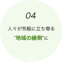 04 人々が気軽に立ち寄る”地域の縁側”に