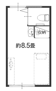 Aタイプ間取り 約8.5畳